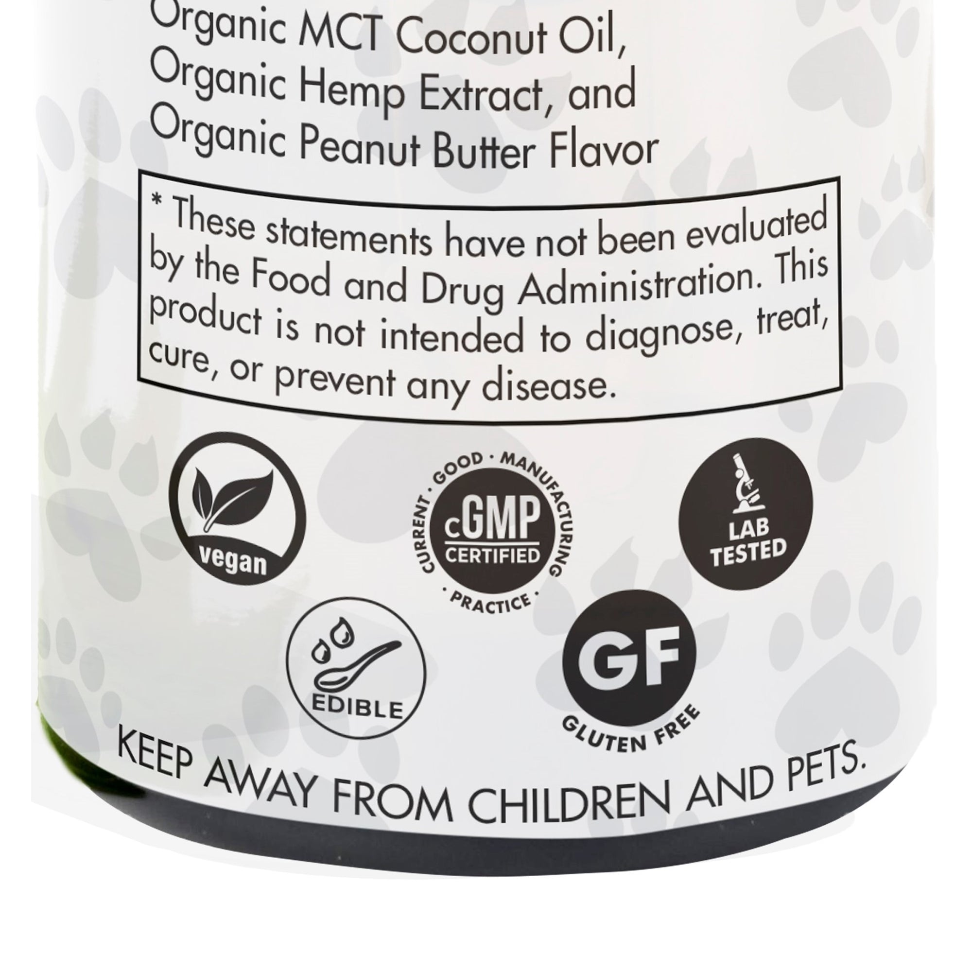 Momma Knows Best® Organics CBD oil for dogs and cats cGMP bottle seal